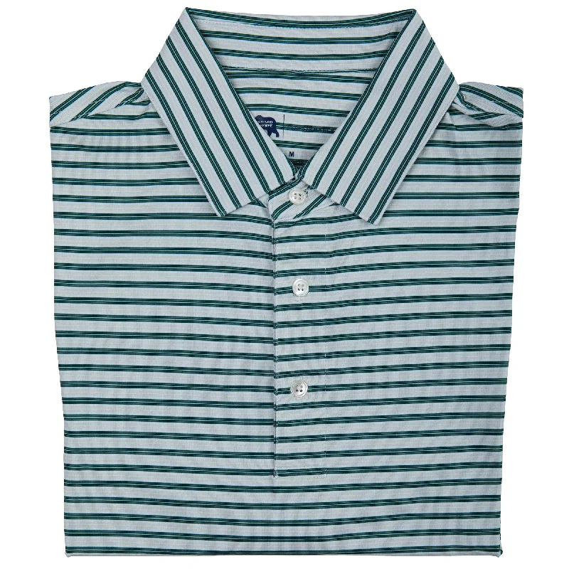 New Season Series Wedge Stripe Performance Polo - Botanical Garden