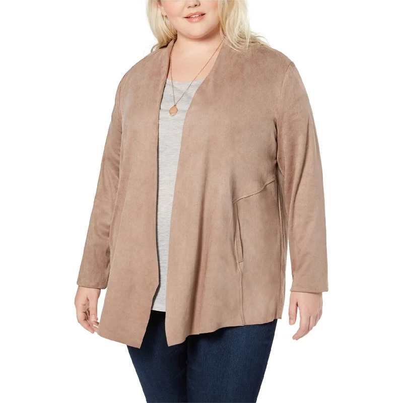 Style & Co. Womens Faux-Suede Jacket