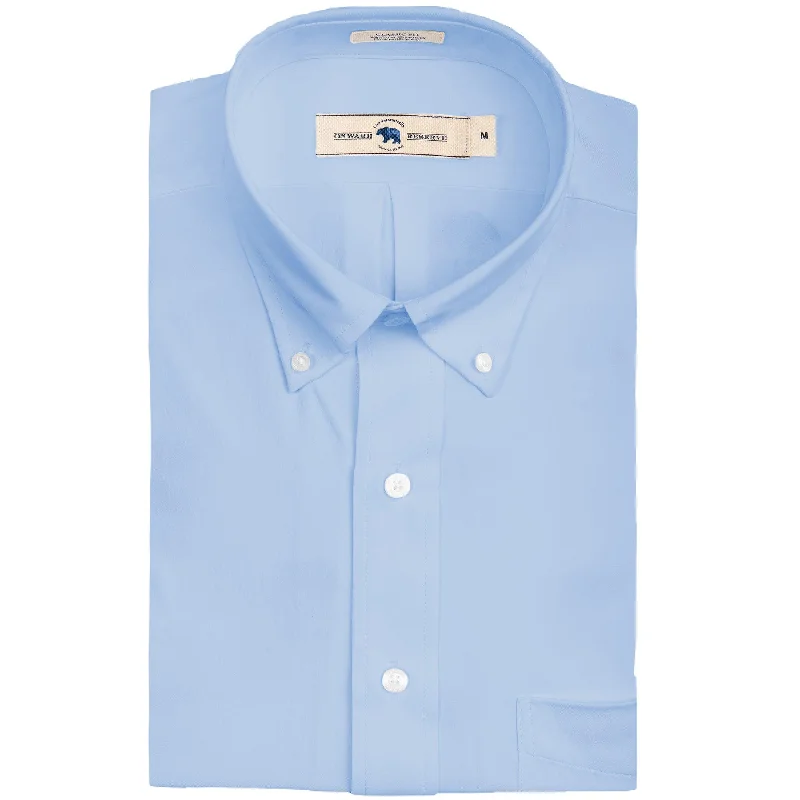 Fashionable Inner Wear Solid Classic Fit Quad Button Down - Sky