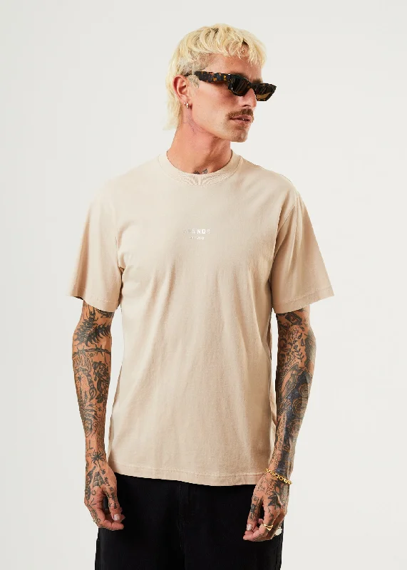 Floral Prints AFENDS Unisex Solitude - Unisex Retro T-Shirt - Bone