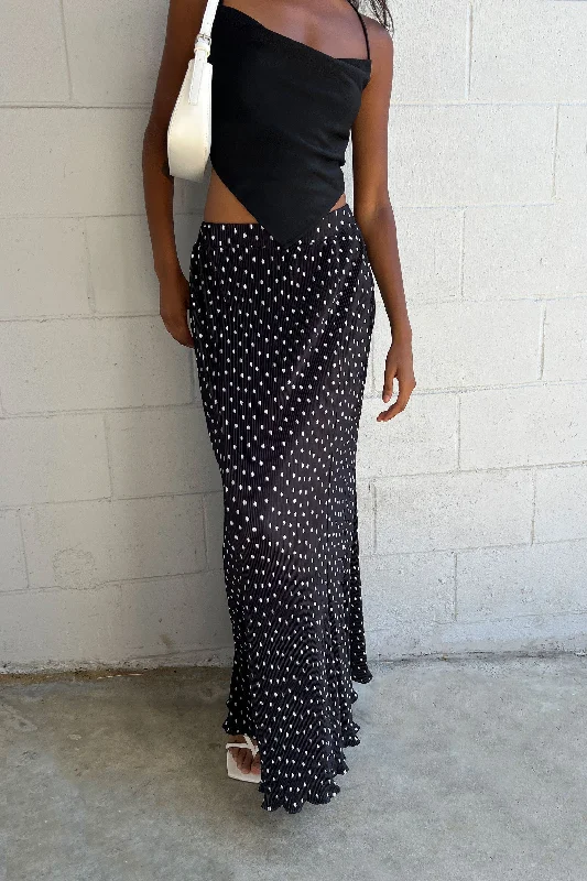Unique Prints PLEATED PRINTED MAXI SKIRT