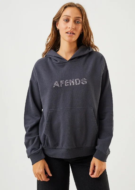 Comfortable Series AFENDS Womens Glits - Hoodie - Charcoal