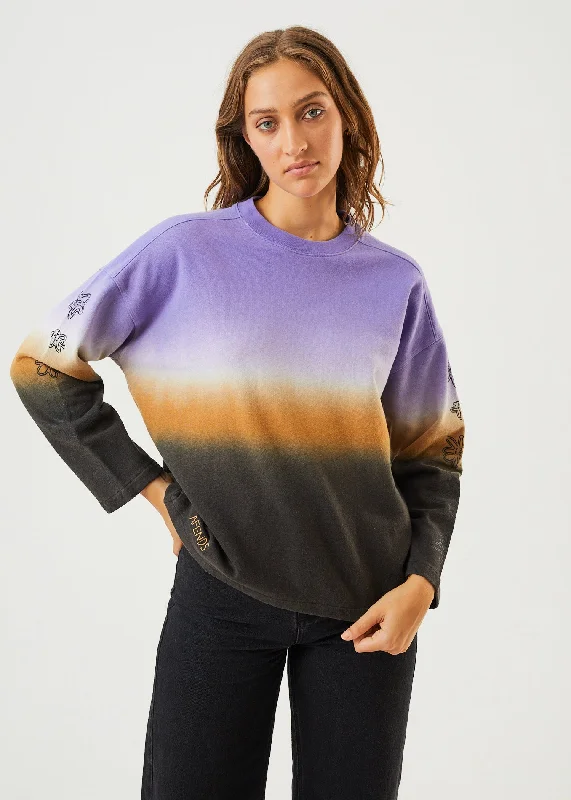 Multifunctional Style AFENDS Womens Fixative - Crew Neck Jumper - Plum