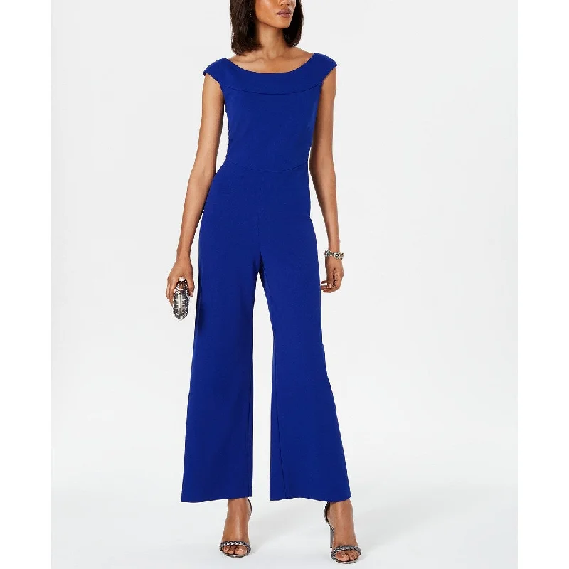 Soft Layers Connected Women's Wide-Leg Jumpsuit Medium Blue Size 16