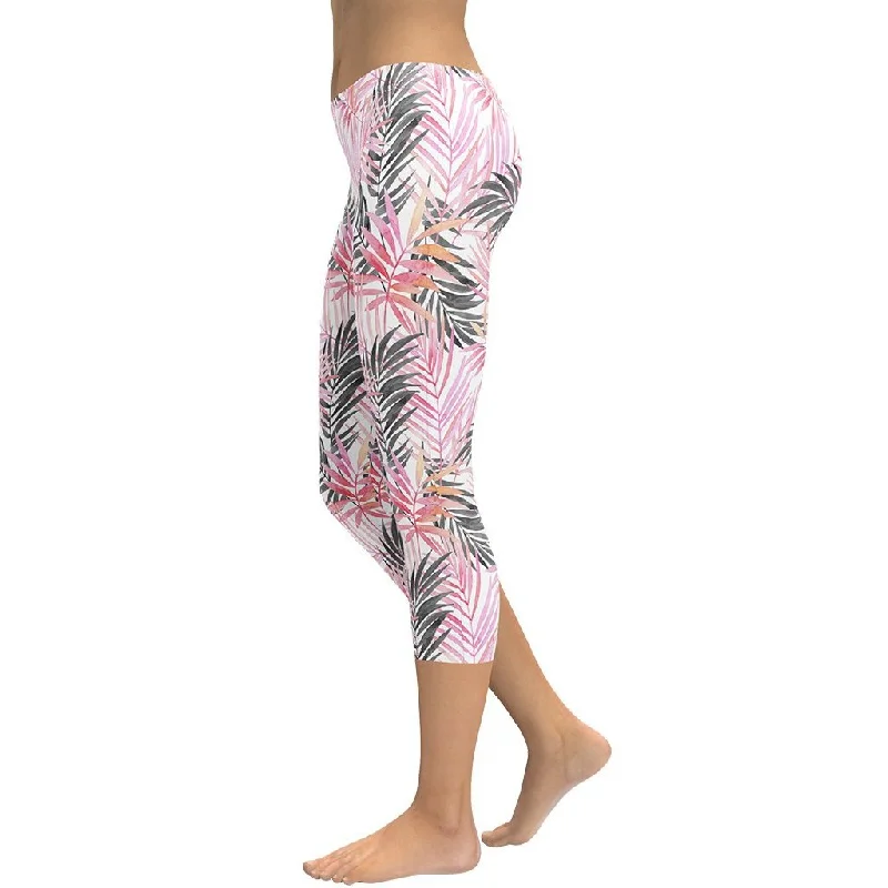 Soft Pink Tropical Capris