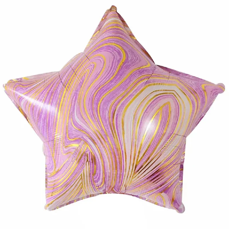 18 inch AGATE STAR - PINK & GOLD