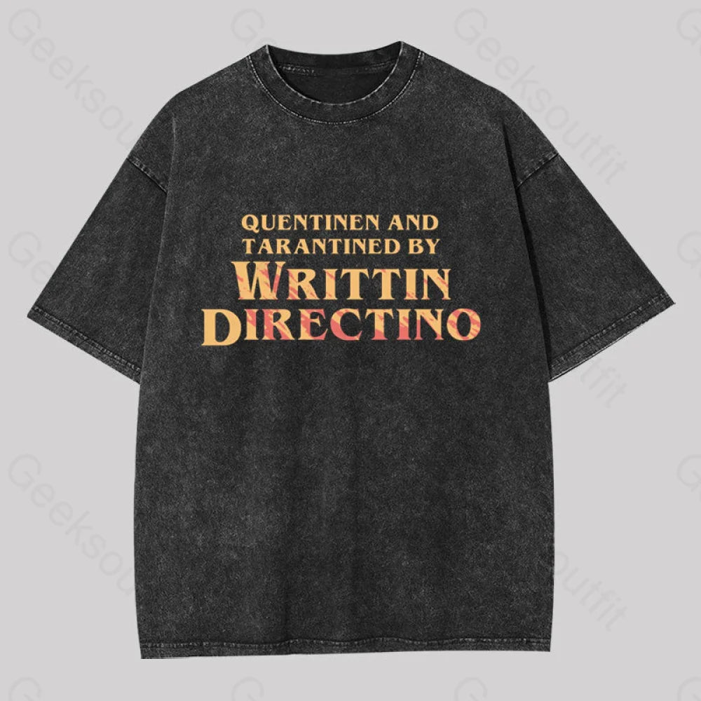 Writtin Directino Geek Washed T-shirt