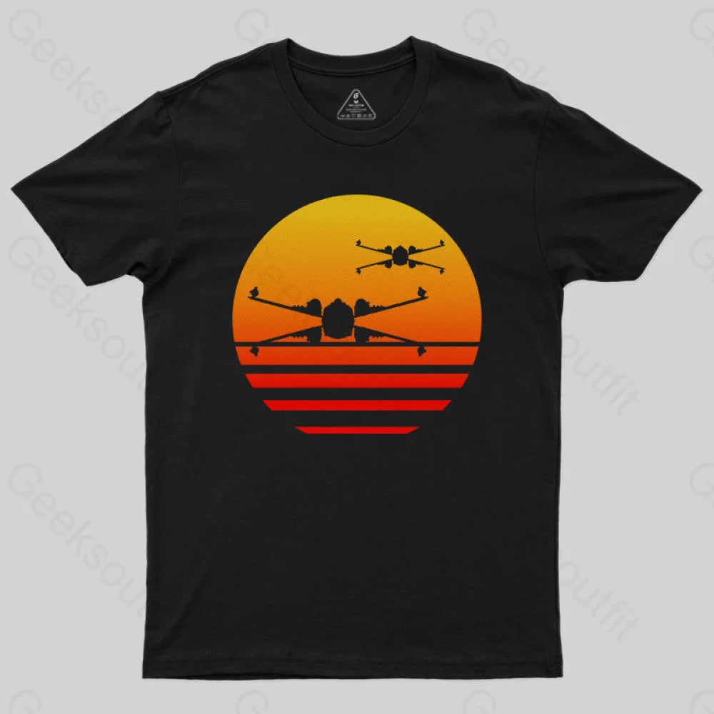 Sunset X-Wing Starfighter Geek T-Shirt