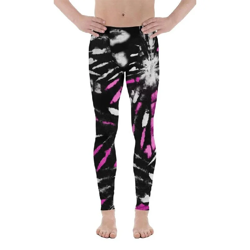 Tie Dye Black Men's Leggings