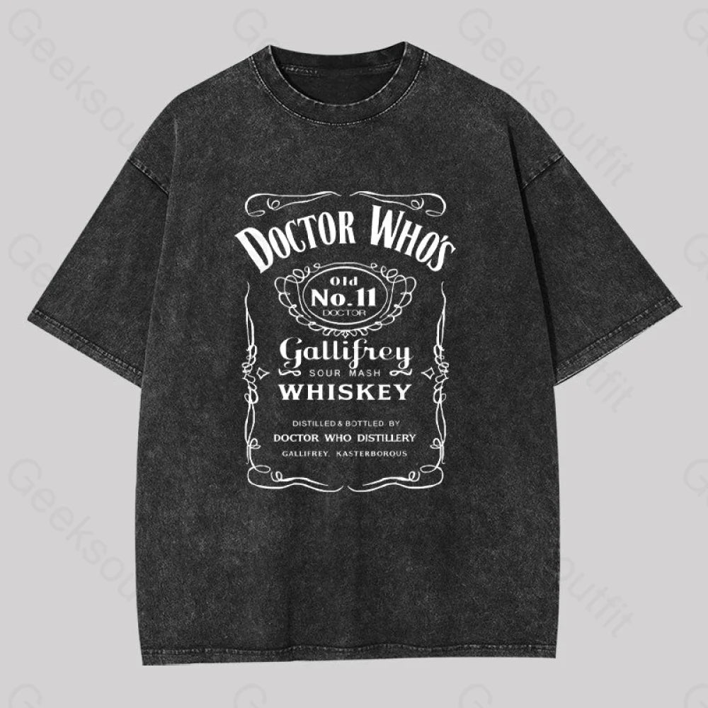 Doctor Who Whiskey Geek Washed T-shirt