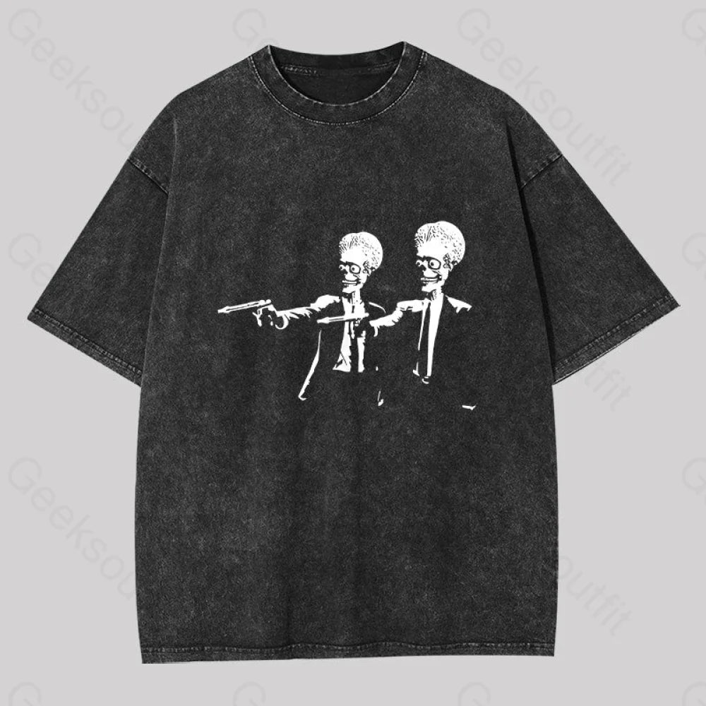 Mars Attacks Tim Burton Pulp Fiction Washed T-Shirt