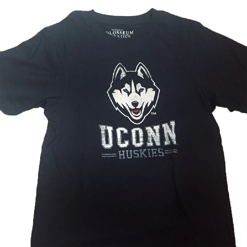 Connecticut Huskies Adult Colosseum Logo Blue Shirt