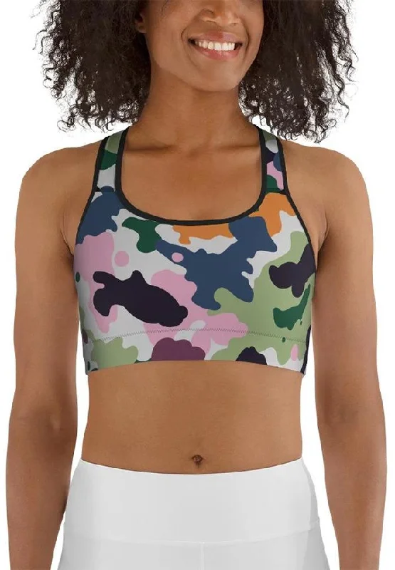 Modern Camo Sports Bra