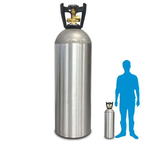 55 CF ALUMINUM HELIUM CYLINDER WITH HANDLE