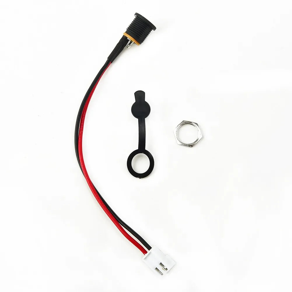 Electric Scooter Charging Interface Power Cable Charging Socket Port Plug DC5.5x2.1mm Charger Round Hole