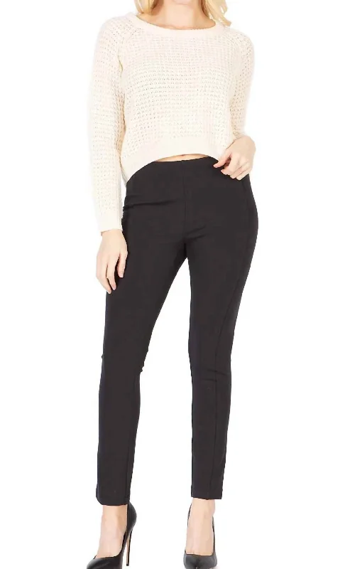 Plain Textured-Knit Cropped Sweater In Ecru