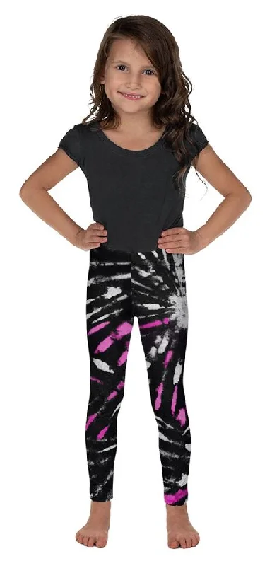 Tie Dye Black Kid's Leggings