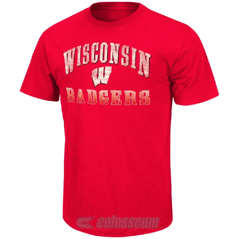 Wisconsin Badgers Colosseum Red Contour Adult Shirt