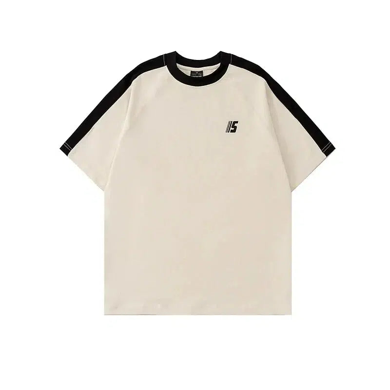 Casual T-shirt with Contrast Trim