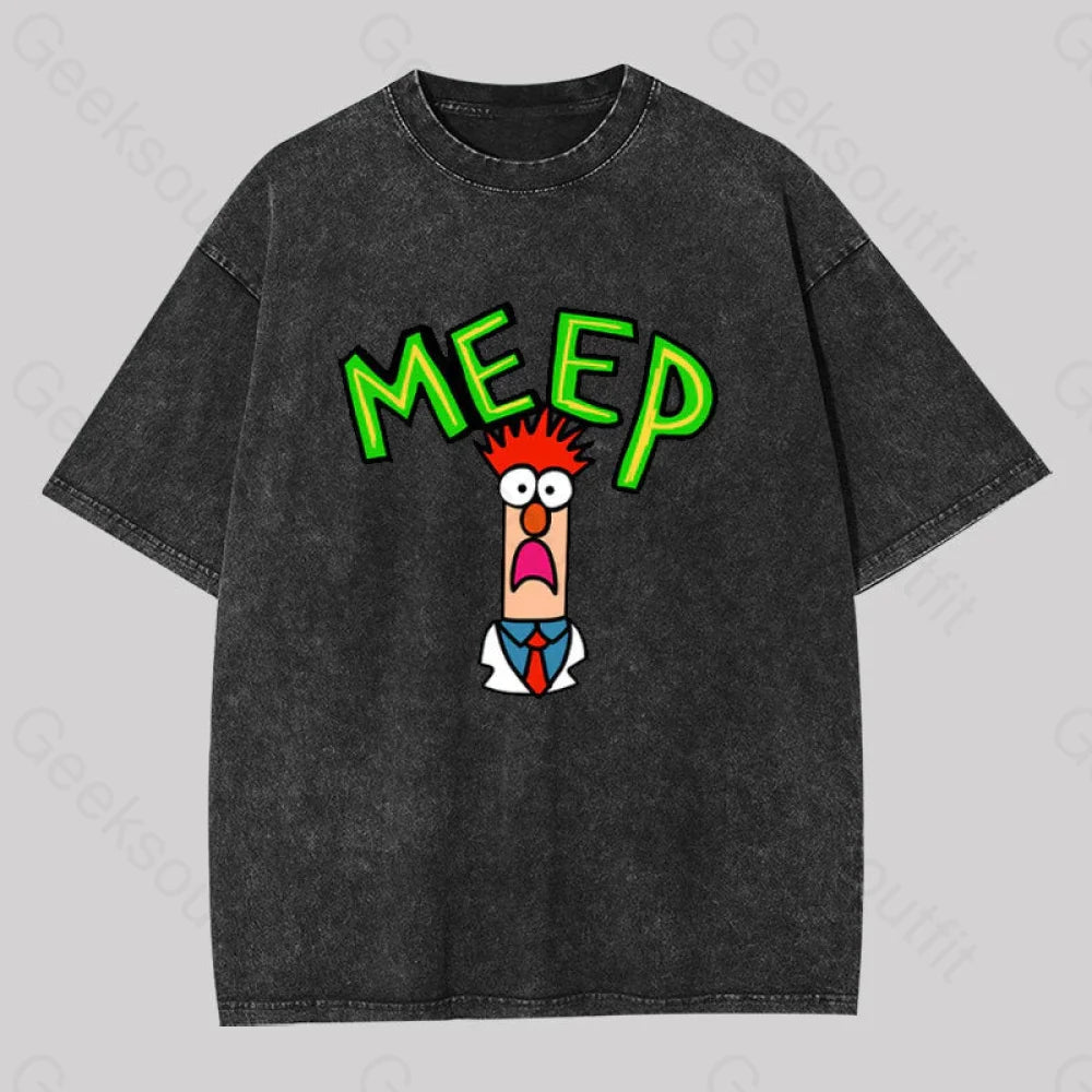 Meep muppet beaker Washed T-Shirt