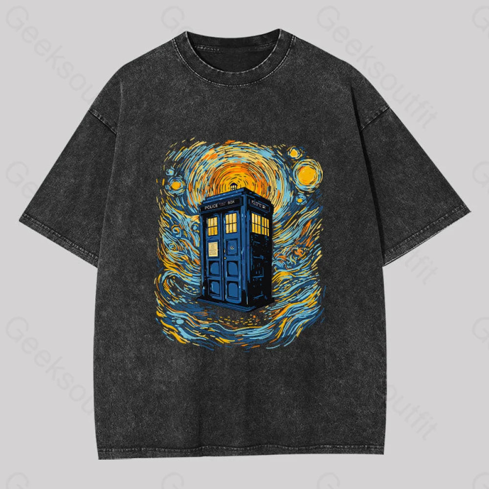 Starry Blue Box Washed T-shirt