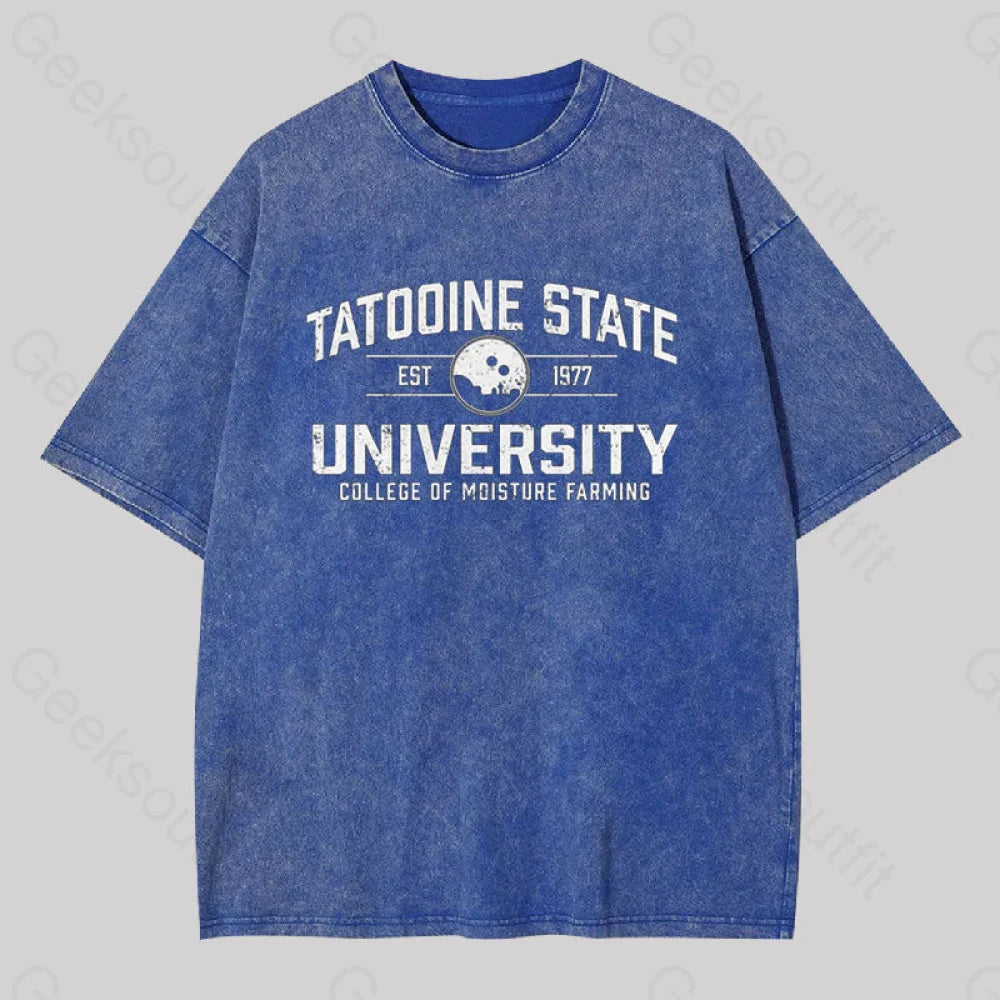 Tatooine State University Geek Washed T-shirt