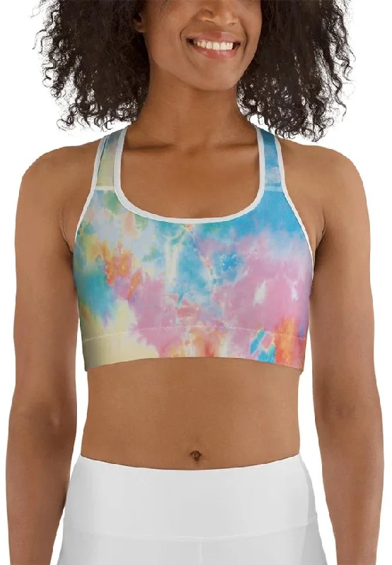 Pastel Tie Dye Sports Bra