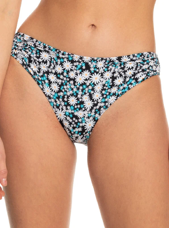 Printed Beach Classics Cheeky Bikini Bottom - Anthracite Cute Daisies