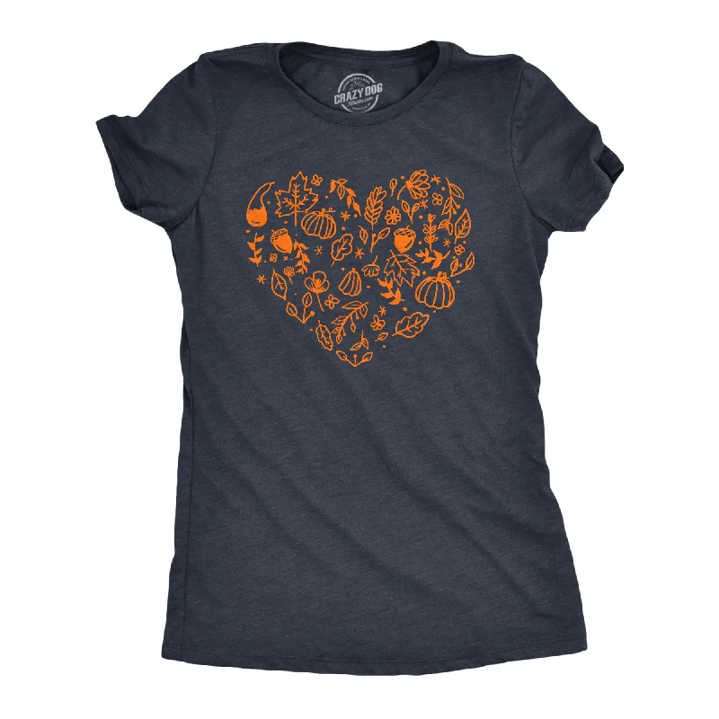 Fall Season Heart Women's T Shirt