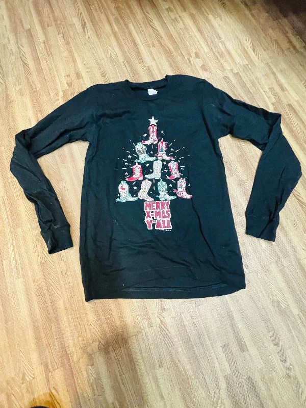 Cowboy Boot Christmas Tree T-shirt