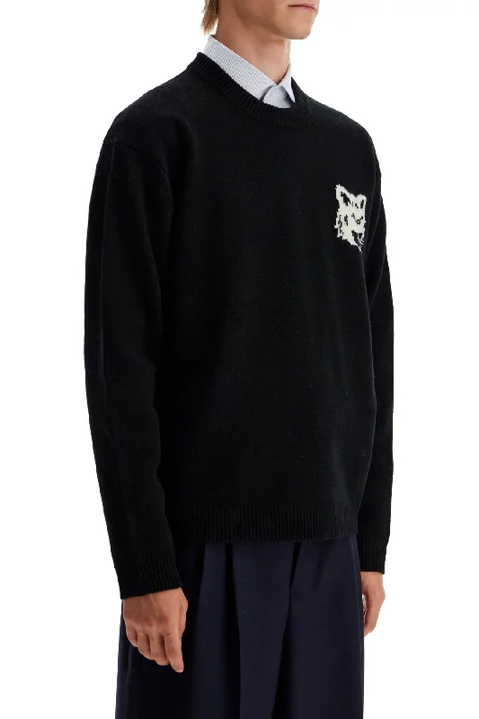 Maison Kitsune Fox Head Wool Sweater