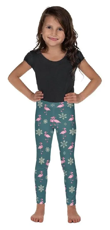 Kid's Festive Flamingos Leggings