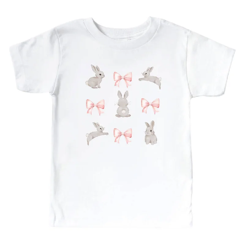 Bunnies & Bows Kids Graphic Tee | White