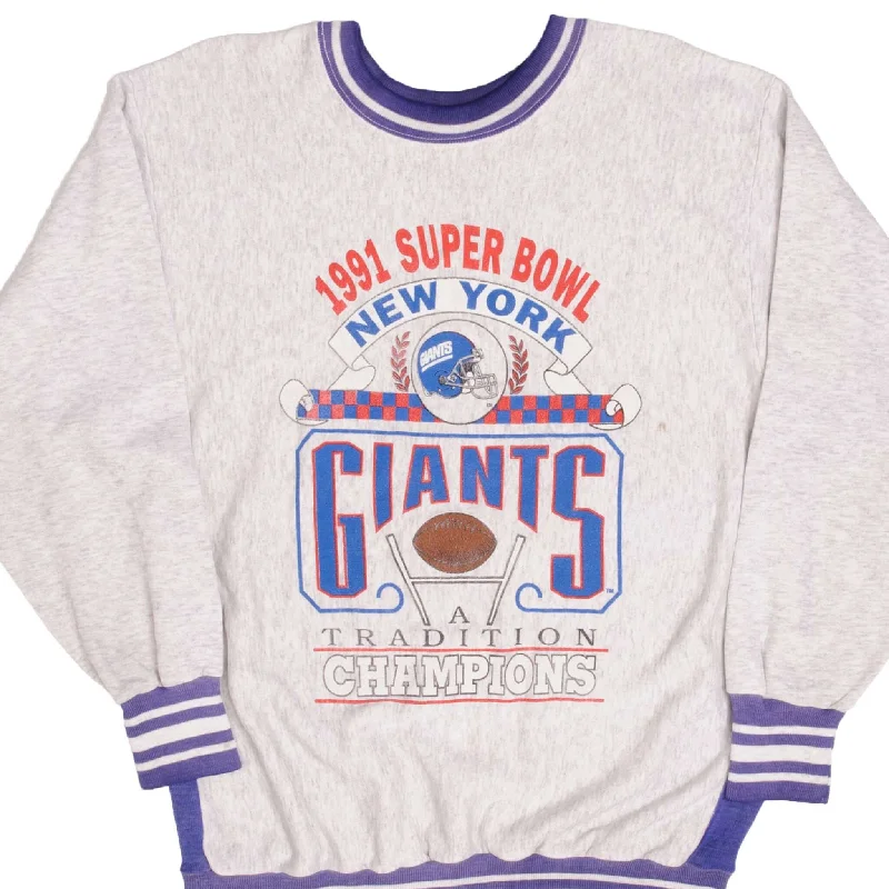 VINTAGE NFL NEW YORK GIANTS 1991 SWEATSHIRT LARGE MADE USA