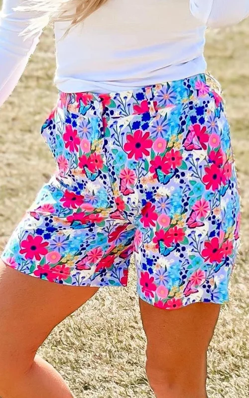 Ultra-lightweight 6.5 Inch Butterfly Everyday Bermuda Golf Chino Shorts by Salty Wave